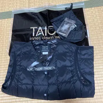 TAION 다운 베스트 L 블랙