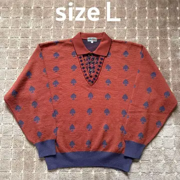 90s HEAD 구제 니트 스페이드 올 패턴 헤드