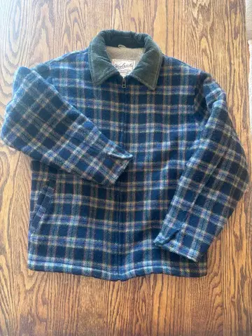 체크 무늬 플란넬 자켓