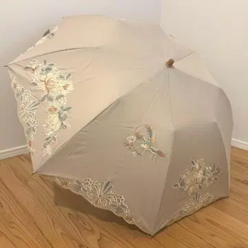 여배우 양산 꽃 새 자수 이중직 숏 접이식 양산