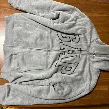 GAP 그레이 집업 후드티 M