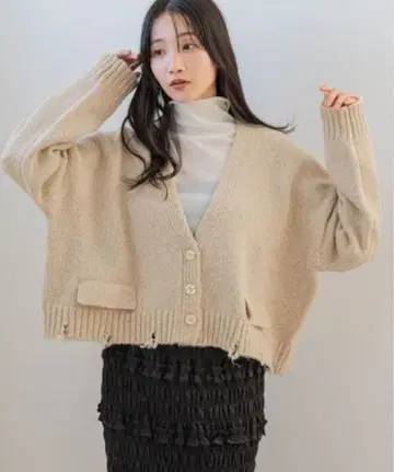 로리즈팜 MIX 크러쉬 숏 가디건