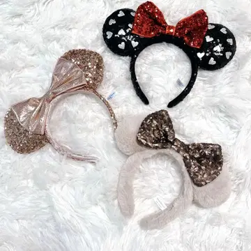 묶음 판매 도쿄 디즈니 리조트 미니 머리띠 스팽글 리본