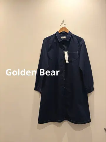 새상품 골든베어 셔츠 원피스 네이비 튜닉 LL