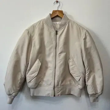 새상품급 유니클로 MA-1 풀 지퍼 자켓 블루종 겉옷 심플 S