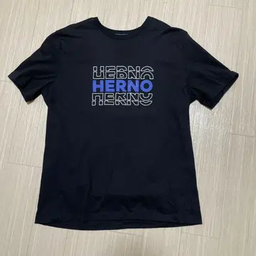 Herno 로고 프린트 T셔츠 블랙
