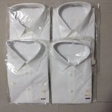 화이트 긴팔 와이셔츠 4장 세트