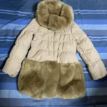 바니스뉴욕 인조 모피 절개 다운 사이즈 L