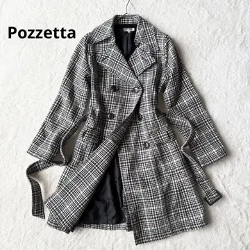 포제타 트렌치코트 롱 코트 하운드투스 벨트 L 미사용급