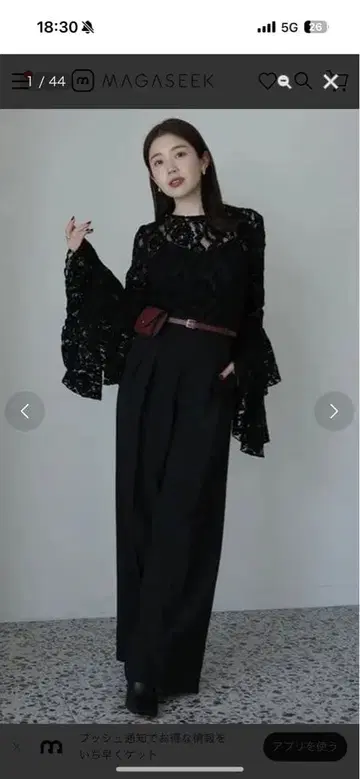 미드 웨이트 투 턱 와이드 팬츠 ( BLACK )