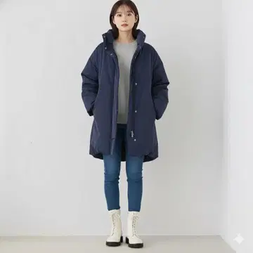 COMME CA ISM (컴시즘) 다운 코트 L 사이즈 네이비