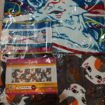 나츠메 우인장 제일복권 냥코 선생님 페이스타월 2종 세트