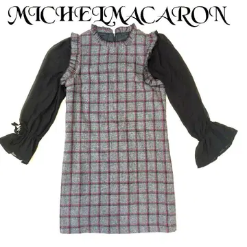 [가을/겨울 소재] 미셸 마카롱 멜톤 체크 원피스 고급 S 상당