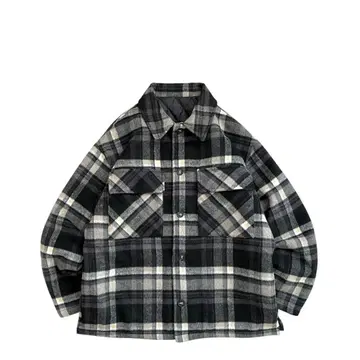 [ 새상품급 ] Vintage 00s 체크 울 자켓 충전솜 퀼팅