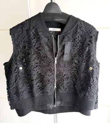 RADIATE 블랙 레이스 집업 베스트