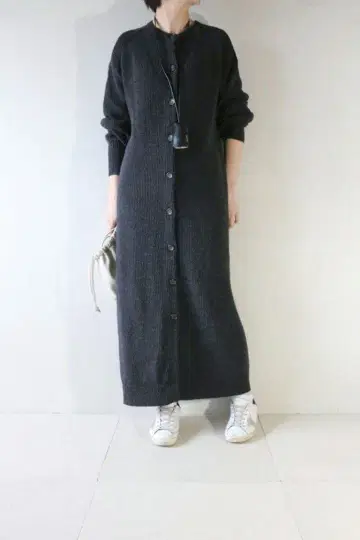 C6688 IENA 2way 울 코튼 실크 롱 원피스