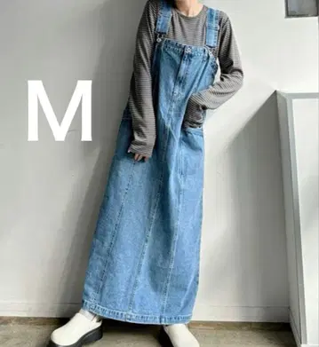 시마무라 pusan 푸우 씨 콜라보 데님 오버롤 스커트 점프 스커트