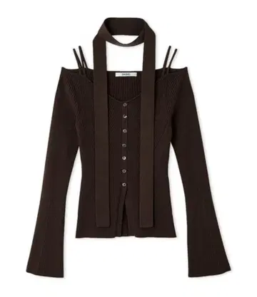 SNIDEL 타이 니트 풀오버 BRW