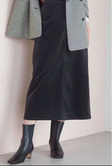 23구 DENIM 벨벳 스트레치 A 라인 스커트 사이즈 50