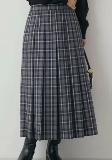 아메리칸 홀릭 T/R 타탄 체크 플리츠 스커트