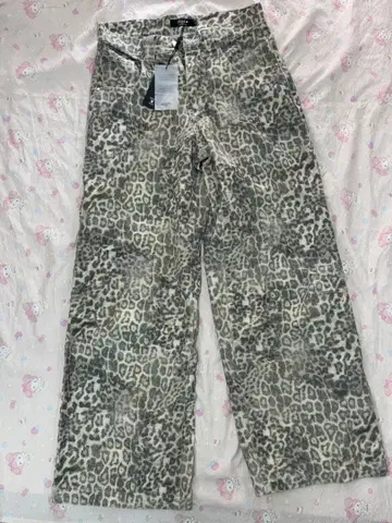 jaded london 레오파드 무늬 데님 와이드 팬츠 택 포함 새상품