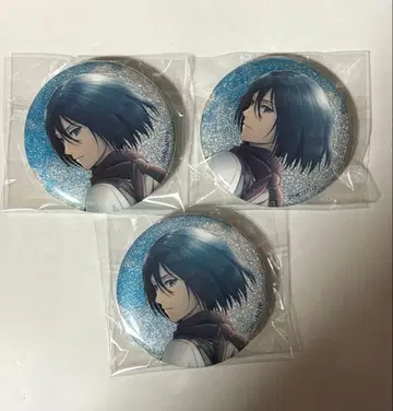 진격의 거인 미카사 라메키라 캔뱃지 3개 세트