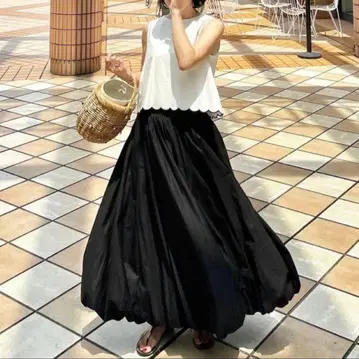 romile BALLOON SKIRT BLACK 벌룬 스커트 완판템