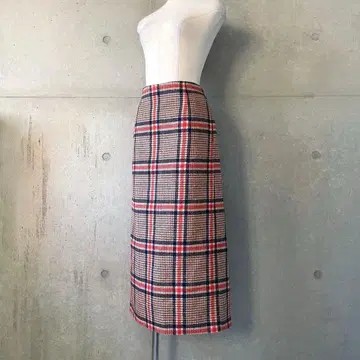 새상품급 벌스데이 바쉬 Birthday Bush 체크 I 라인 스커트 S