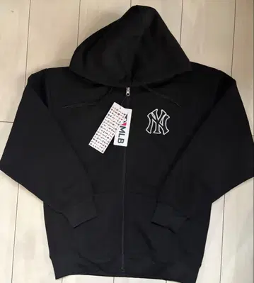 새상품 M 사이즈 MLB 양키스 속기모 풀 집업 후드티 블랙