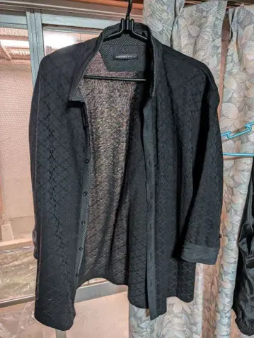 N.SPORTS 마블 무늬 집업 셔츠 사이즈 49