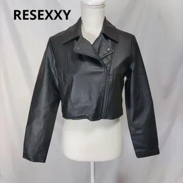 RESEXXY 인조 가죽 라이더 자켓 ( BLK )