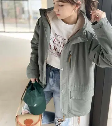 ClassicalElf 마운틴 후드티 카키 아우터 코트 L