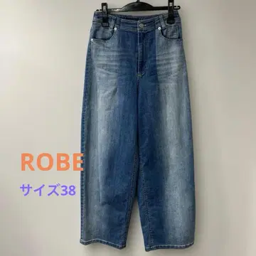 ROBE BLUE FRONCE 와이드 데님 size 38 워시 블루