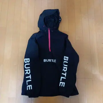 BURTLE 아노락 후드티 M 블랙 x 핑크