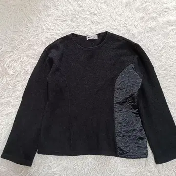 밴딩 니트 티셔츠 울 긴팔 자수 gomme 마키히로시게 아틀리에