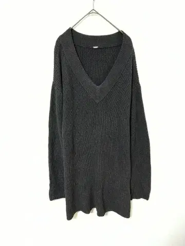 미라 오웬 니트 스웨터 여성용 L 상당 프리 사이즈 린넨 다크 브라운