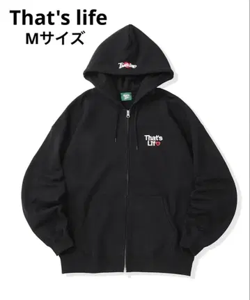 that's life 자츠라이프 지퍼 후드티 블랙