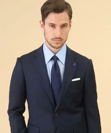 미사용 새상품 새틴 모가 멜란지 넥타이 포멀 캐주얼 네이비