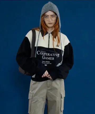 Company Print Half Zip Sweatshirt