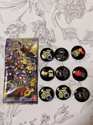 코로코로 스프라툰 부록 캔 배지 9개 세트