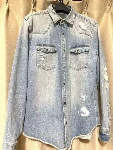 zara 남성용 데님 자켓 데님 셔츠 M