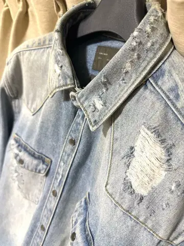 ZARA 남성용 데님 자켓 데님 셔츠 M