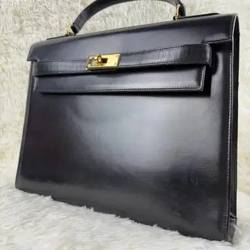 핸드백 플랩 턴락 원 핸들 가죽 블랙 골드