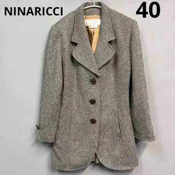 니나리치 헤링본 무늬 트위드 자켓 40 테일러드 자켓 코트