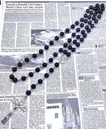 앤티크 블랙 로자리오 목걸이