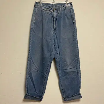 라이트 블루 와이드 레그 데님