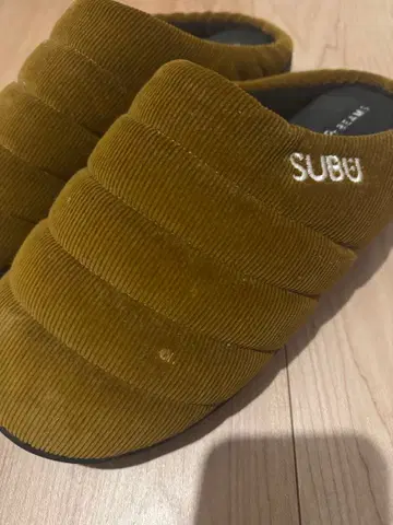 SUBU 코듀로이 사보 샌들 올리브