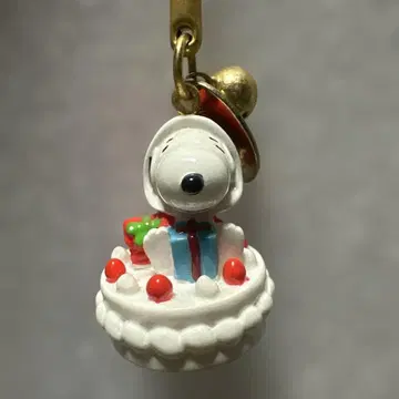 USJ 한정판 SNOOPY Xmas 케이크 스트랩 레어