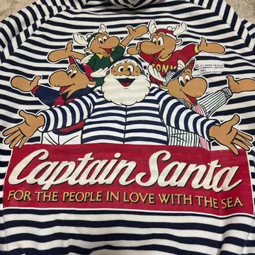캡틴 산타 후드티 보더 '80 빈티지