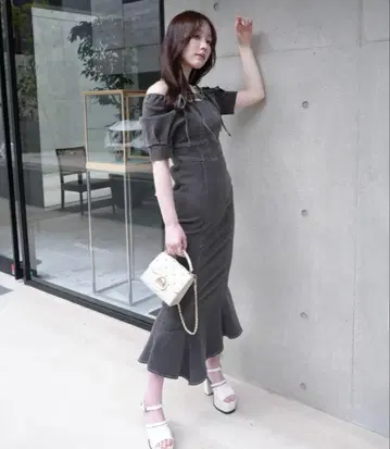 lip service 데님 원피스